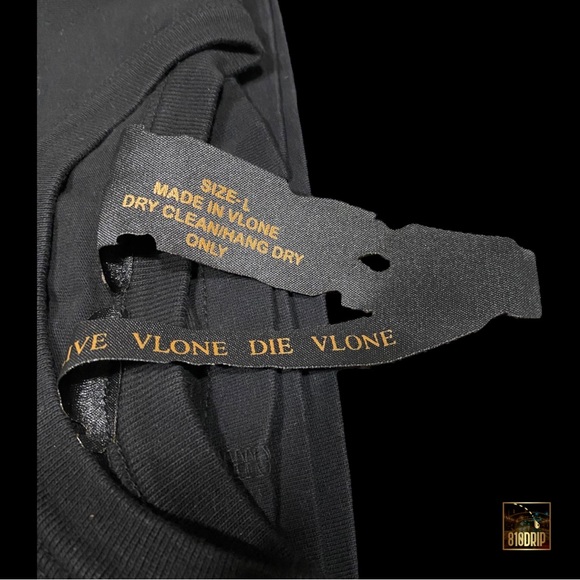 Vlone Yellow Friends Tee Black Authentic With Certilogo Tags - Picture 6 of 8